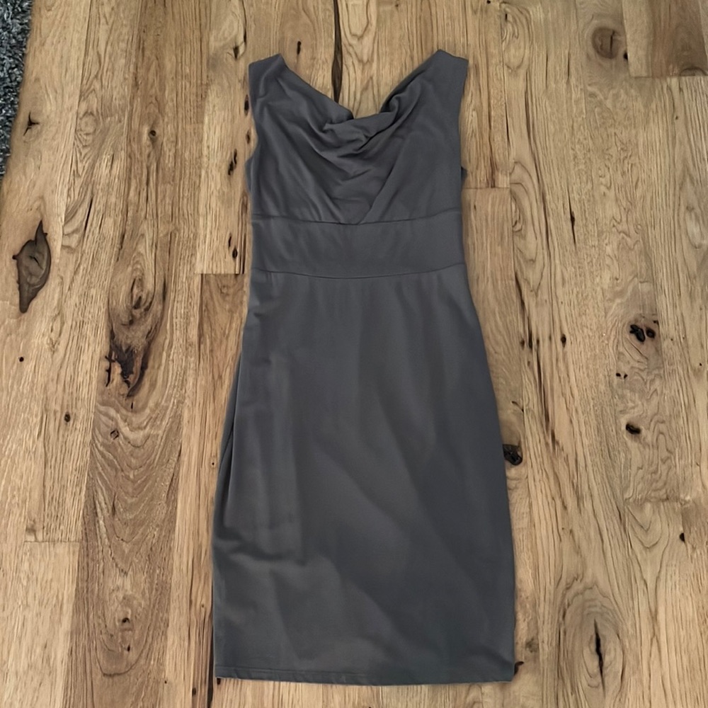 Ann Taylor Taupe Figure Flattering Dress